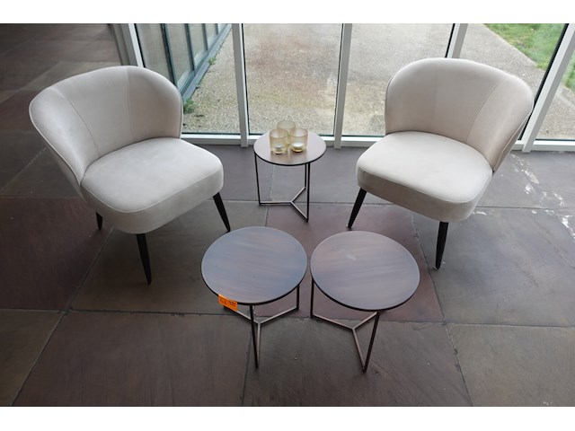 2x fauteuil & tafels - afbeelding 1 van  6