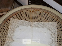 2x fauteuils met tafeltje rieten blad - afbeelding 3 van  4