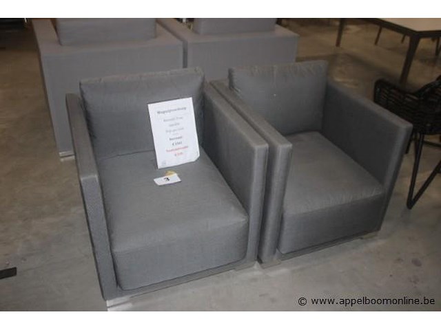 2x flow zetel incl.kussens uitvoering- stof nautic col.29 speckle - afbeelding 1 van  1