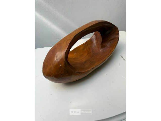2x fruitschaal in teak - afbeelding 1 van  4