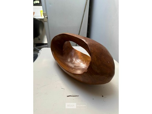2x fruitschaal in teak - afbeelding 2 van  4