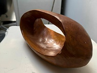2x fruitschaal in teak - afbeelding 2 van  4