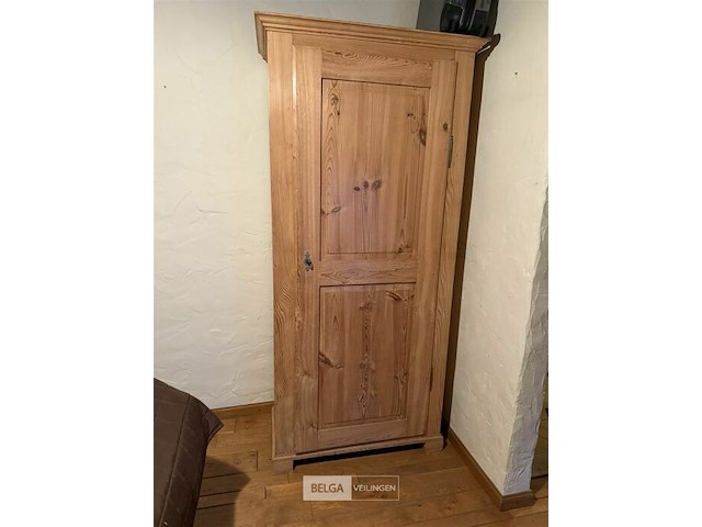2x grenen kast (1x dubbele, 1x enkele) - afbeelding 3 van  4