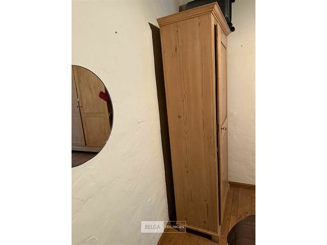 2x grenen kast (1x dubbele, 1x enkele) - afbeelding 4 van  4