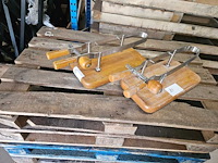 2x hamklem inox/hout - afbeelding 1 van  2