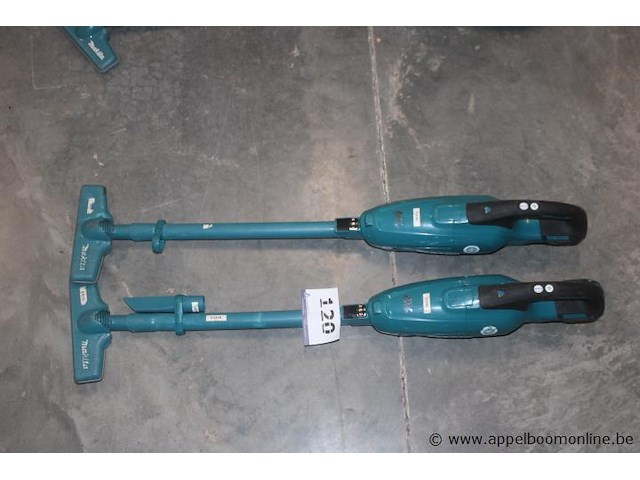 2x handstofzuiger, makita, dcl282f, 18v, zonder accu, werking niet gekend - afbeelding 1 van  2