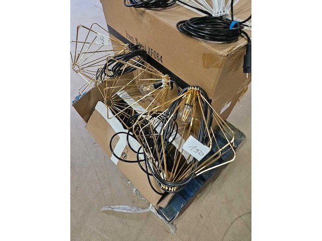 2x hanglamp design goud d40cm x 38cm h - afbeelding 2 van  3