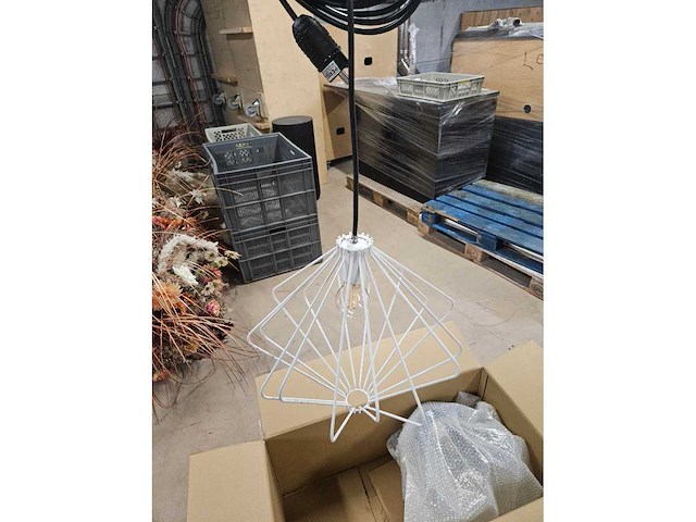 2x hanglamp design wit d40cm x 38cm h - afbeelding 2 van  6