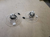 2x hanglamp metaal wit - afbeelding 3 van  3