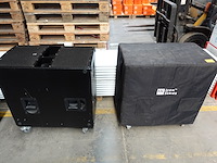 2x hk audio subwoofer ic118ba (op afneembare transport wielen) - afbeelding 1 van  8