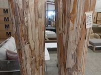 2x hoge vaas teak - afbeelding 1 van  3