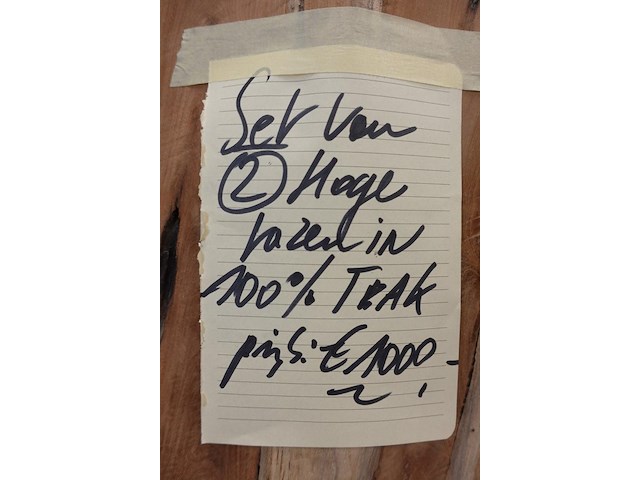 2x hoge vaas teak - afbeelding 3 van  3