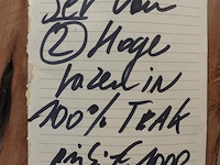 2x hoge vaas teak - afbeelding 3 van  3