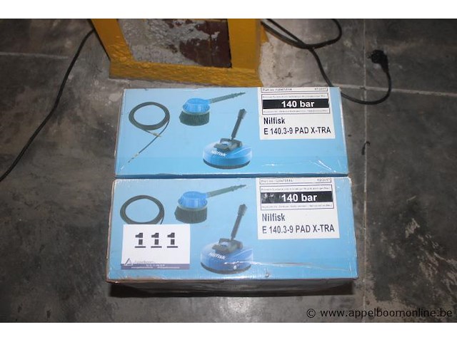 2x hogedrukreiniger patio cleaner, nilfisk, e 140.3-9 pad x-tra, 140 bar - afbeelding 1 van  2