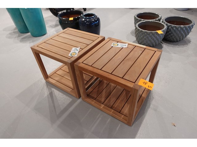 2x houten bijzettafel - afbeelding 3 van  6