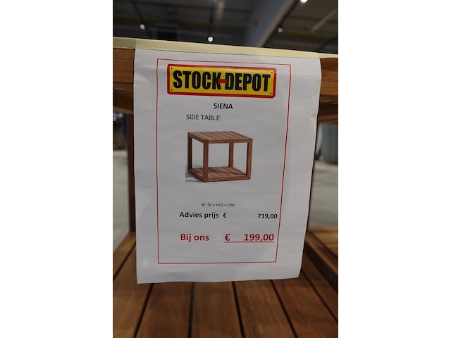 2x houten bijzettafel - afbeelding 4 van  6