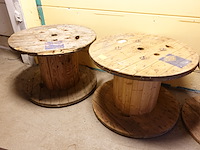 2x houten bobijn - afbeelding 1 van  3