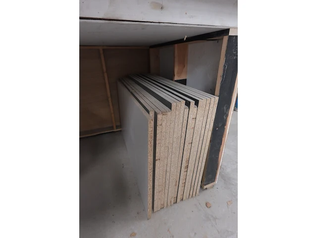 2x houten bok + restpartij diverse houten platen - afbeelding 8 van  13