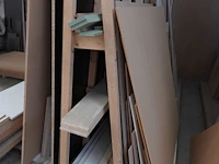 2x houten bok + restpartij diverse houten platen - afbeelding 12 van  13