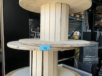 2x houten kabelhaspels ø72 x h40 cm - afbeelding 1 van  2