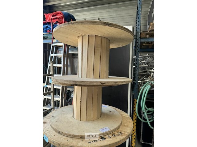 2x houten kabelhaspels ø72 x h40 cm - afbeelding 2 van  2