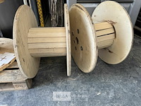 2x houten kabelhaspels ø72 x h40 cm - afbeelding 1 van  2