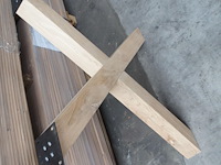 2x houten kruisonderstel 80x80 - afbeelding 3 van  3