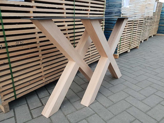 2x houten kruisonderstel 80x80 - afbeelding 2 van  2