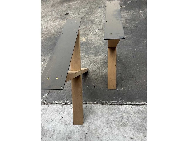 2x houten kruisonderstel - afbeelding 2 van  3
