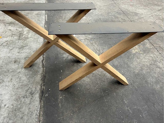 2x houten kruisonderstel - afbeelding 3 van  3