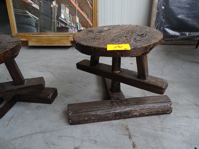 2x houten krukje - afbeelding 4 van  5