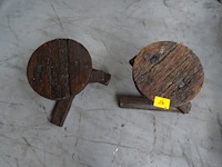 2x houten krukje - afbeelding 5 van  5