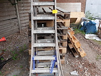 2x houten ladder - afbeelding 2 van  2