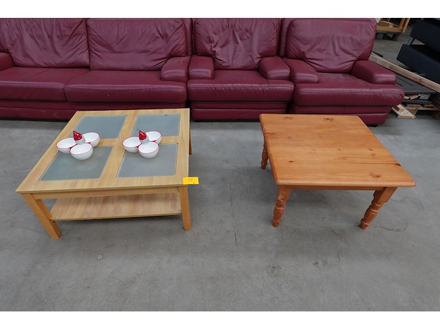 2x houten salontafel - afbeelding 1 van  3