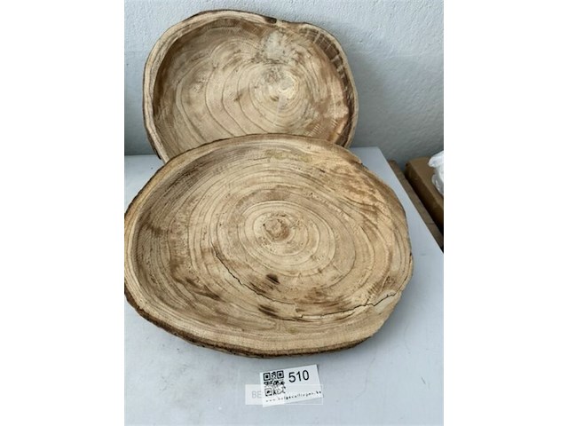 2x houten schaal - afbeelding 2 van  3