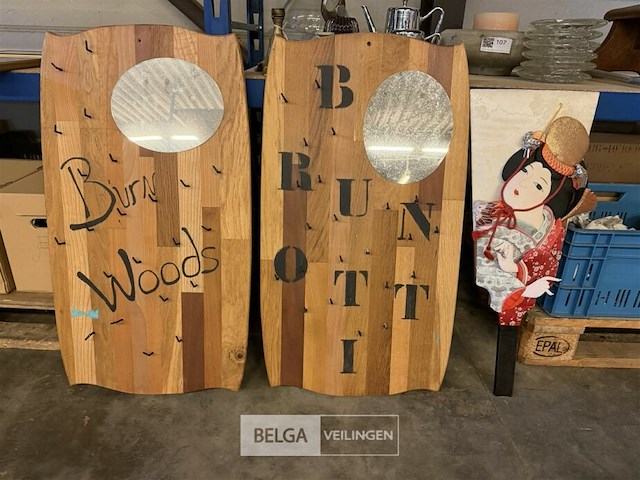 2x houten sleutelbord - afbeelding 1 van  2