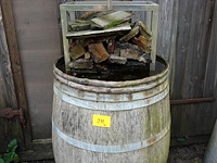 2x houten ton & 2x vuurkorf - afbeelding 2 van  6