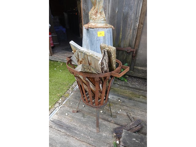 2x houten ton & 2x vuurkorf - afbeelding 3 van  6
