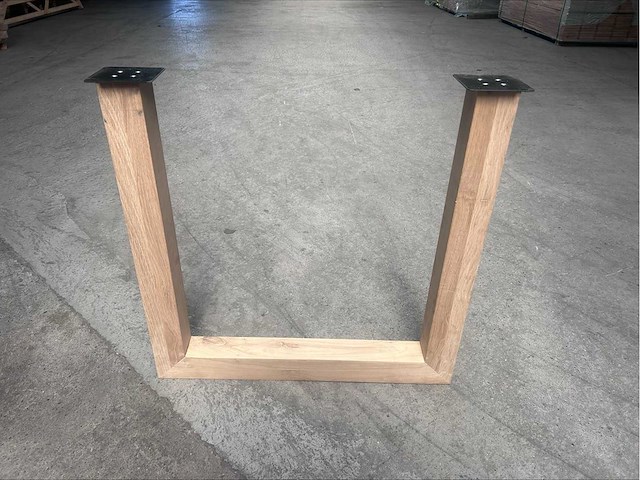 2x houten u-onderstel 80x80 - afbeelding 1 van  3