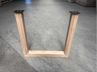 2x houten u-onderstel 80x80 - afbeelding 1 van  3