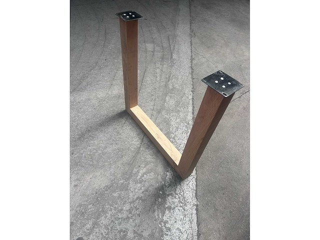 2x houten u-onderstel 80x80 - afbeelding 2 van  3