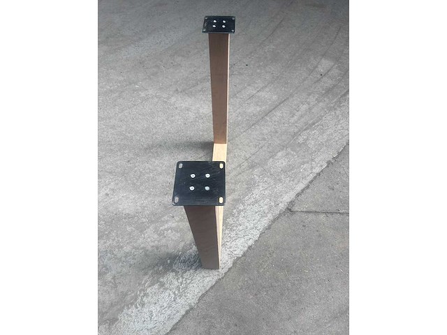 2x houten u-onderstel 80x80 - afbeelding 3 van  3