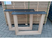 2x houten u-onderstel 80x80 - afbeelding 1 van  2