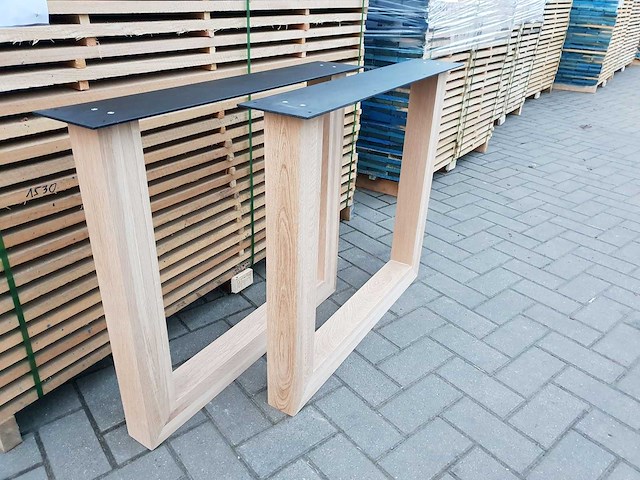 2x houten u-onderstel 80x80 - afbeelding 2 van  2