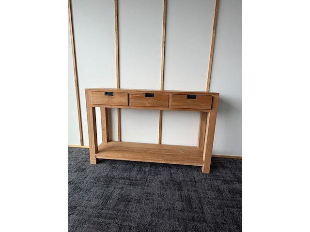 2x houten wandkast vv 3 laden - afbeelding 4 van  6