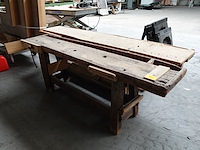 2x houten werktafel - afbeelding 1 van  5