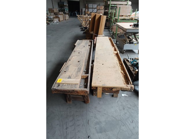 2x houten werktafel - afbeelding 3 van  5