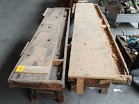 2x houten werktafel - afbeelding 3 van  5