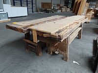 2x houten werktafel - afbeelding 4 van  5
