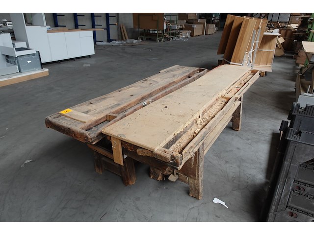 2x houten werktafel - afbeelding 5 van  5